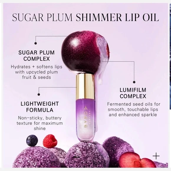 BYROE NEW YORK (SUGAR PLUM) SHIMMER LIP OIL - Picture 3 of 7